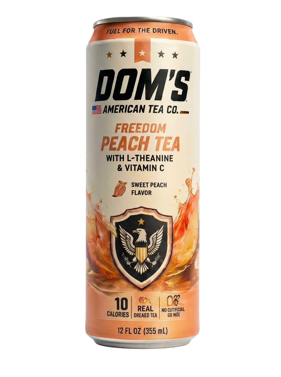 Freedom Peach Tea can